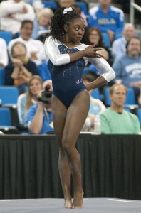 Junior Olivia Courtney is one of several UCLA gymnastics’ upperclassmen that have stepped up in competition following injuries.