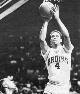 This file photo from March 30, 1987 shows freshman forward Trevor Wilson, who was a major factor in the Bruins’ basketball success that year. By defeating the Chippewas, UCLA won its first NCAA Tournament game since 1980.