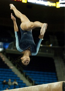 Redshirt senior Vanessa Zamarripa’s career-high 9.975 on her floor routine helped her earn the best all-around title on Sunday. Zamarripa and UCLA beat Southern Utah 196.150 to 194.875 in the newly renovated Pauley Pavilion.