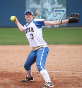 Sophomore pitcher Ally Carda pitched two innings against the Toyota women’s softball team from Japan on Tuesday, surrendering no runs and no hits.