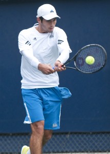 For sophomore Marcos Giron, the serve is the only aspect of a match that is completely within his immediate control and therefore is important to work on.