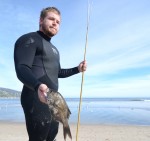 Freshman Carl Hulick of the UCLA football team has been spearfishing since he was a child, and he would often go with friends. Now, he uses his trips as an escape from the stresses of everyday life, and recently went with a fellow Bruin athlete, sophomore water polo player Daniel Lenhart.