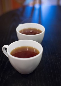  The afternoon special includes a pot of freshly brewed tea and two scones. 