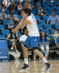 Junior outside hitter Gonzalo Quiroga led all players on Thursday with 22 kills. He and the Bruins had built a two-set lead over the top-ranked BYU Cougars only to lose three straight sets after.