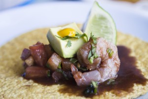 The bloody clam ceviche also has shrimp and octupus mixed in. 