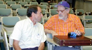 Shapley and a Spanish game theorist at an academic conference in 2009. These conferences were often attended by other game theory giants such as John Nash, famously portrayed by Russell Crowe in “A Beautiful Mind.”