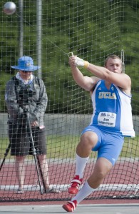 Junior hammer thrower Alec Faldermayer will enter the NCAA championships in Oregon ranked No. 3 in his event on Wednesday.