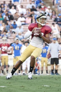 Rising redshirt sophomore quarterback Brett Hundley is coming off a record-setting freshman season.