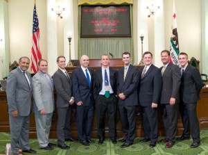 UCLA baseball traveled to Sacramento last week to attend a presentation at the California Senate recognizing the Bruins for their national championship. Credit: 