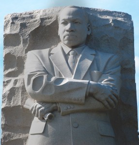 The Martin Luther King Jr. Memorial in Washington D.C. commemorates the historic civil right's leader, who is the most remembered speaker from the March on Washington.