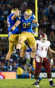 Senior defensive end Cassius Marsh made one of UCLA special team's two blocked kicks of the year.