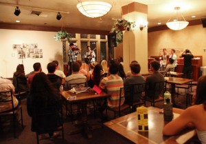 The lineup in Kerckhoff Coffee House was opened by the ska-folk duo The Protagonist.