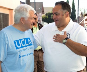 Chancellor Gene Block and California State Assembly Speaker John Perez both visited a site at Leo Politi Elementary School as part of UCLA’s Volunteer Day. 