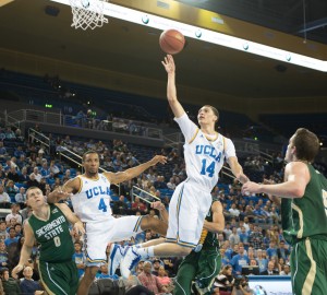 Freshman guard Zach Lavine's three-point shooting helped lift the Bruins to two big wins.