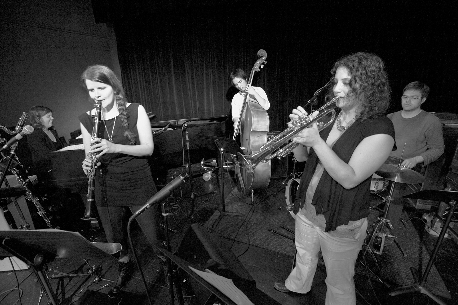 At the Hammer Museum, the Sam Boshnack Quintet, founded by Boshnack in 2011, will perform her "Nellie Bly Project" for the museum's annual JazzPOP concert series. (Courtesy of Bruce Tom)