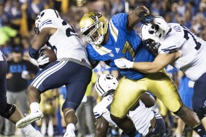 Former Bruin defensive tackle Kenny Clark is a predicted second round pick in the upcoming NFL draft. During the past season, he was first-team All-Pac-12 and third-team All-American. (Austin Yu/Daily Bruin senior staff)