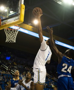 Brown averaged 17 rebounds per game in his final season at Archbishop Malloy. He pulled down 17 boards against Purdue Fort Wayne on Tuesday. (Michael Zshornack/Daily Bruin senior staff)