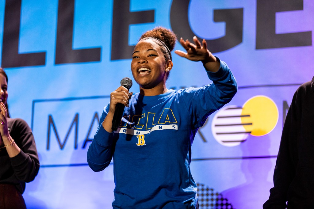 Students like Genesis Jackson (pictured) were recognized for their commitment to reaching higher education. Jackson said she hopes to be an educator in her community in five years. (Kristie-Valerie Hoang/Daily Bruin senior staff)