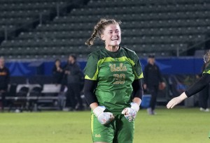 Junior goalkeeper Teagan Micah of UCLA women's soccer was named to the Australian national team for this summer's FIFA Women's World Cup in France. Micah is one of seven current and former Bruins who will represent UCLA starting Sunday. (Alice Naland/Daily Bruin)